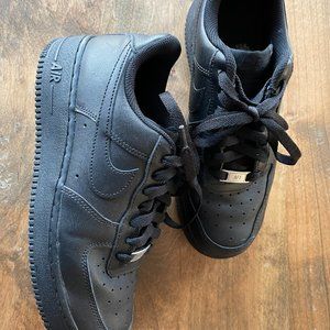 Nike Air Force One AF1 Women 8, Youth Size 6.5Y Black Shoes